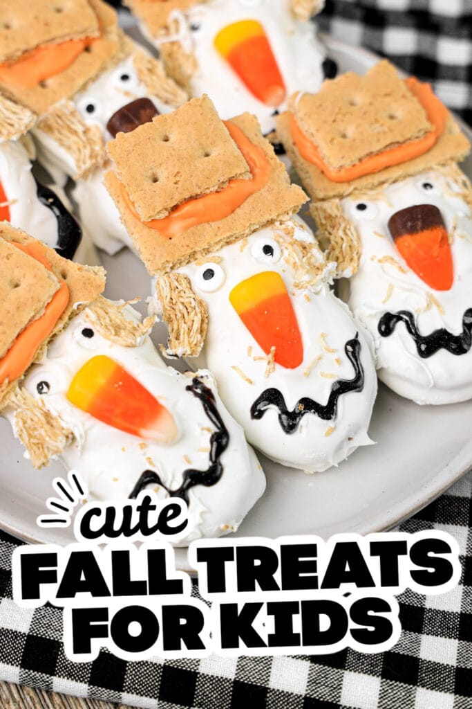 fall treats for kids - Nutter Butter Scarecrow Cookies