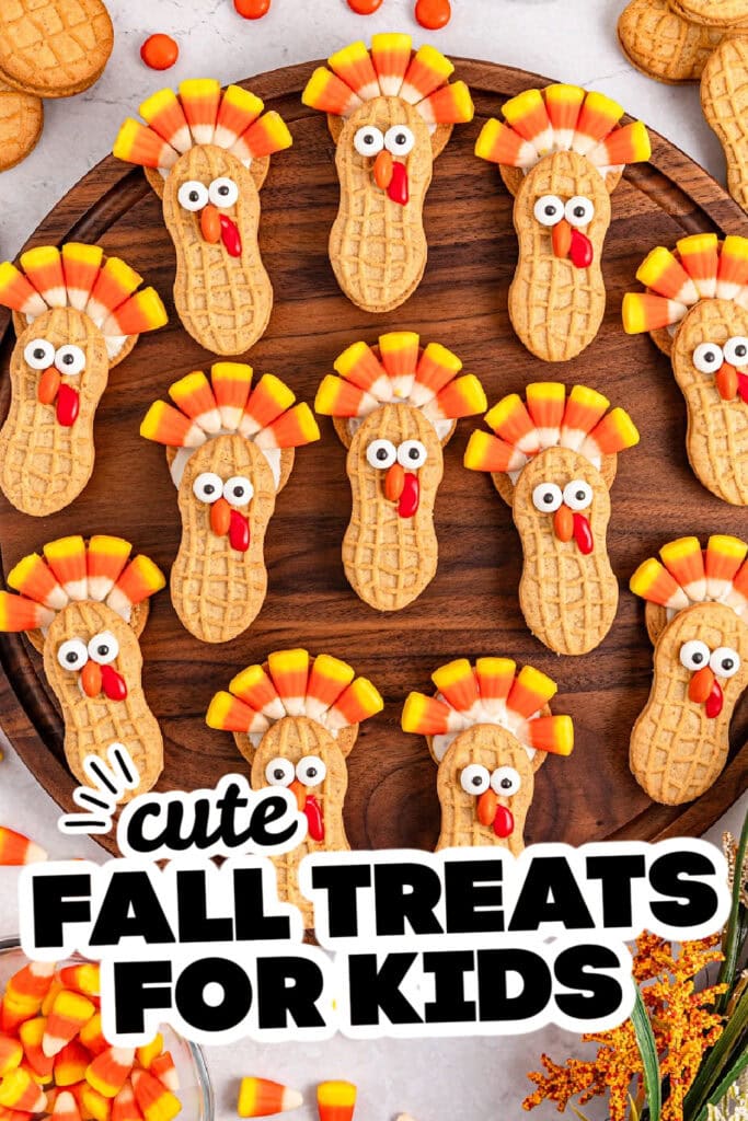 fall treats for kids - Nutter Butter Turkey Cookies
