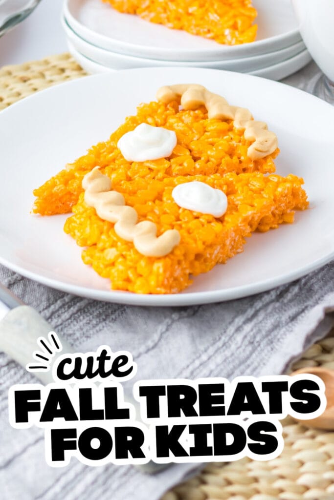 fall treats for kids - Pumpkin Pie Rice Krispies