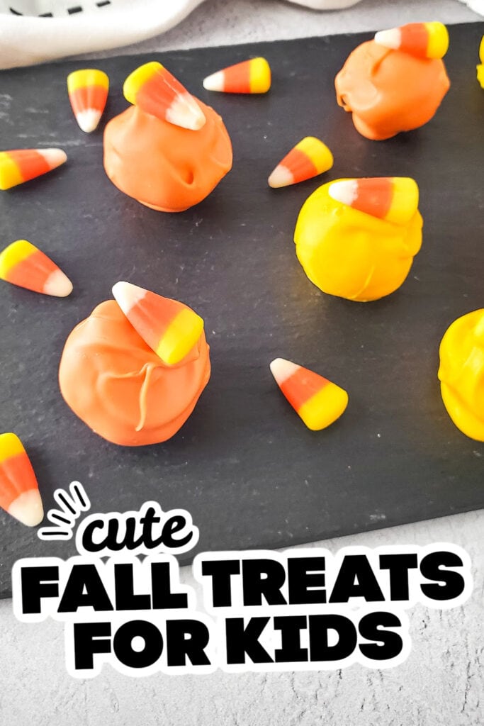 fall treats for kids - Sweet Candy Corn Oreo Truffles
