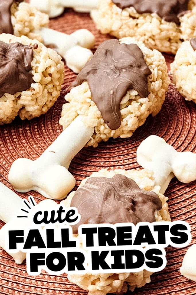 fall treats for kids - Turkey Leg Rice Krispies Treats