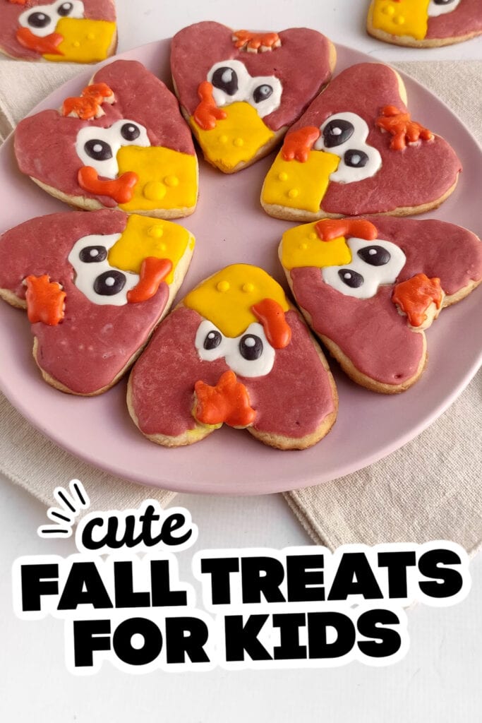 fall treats for kids -Turkey Sugar Cookies