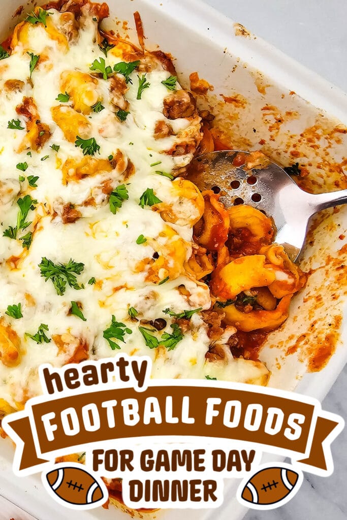 football food ideas -Italian Sausage Tortellini Casserole