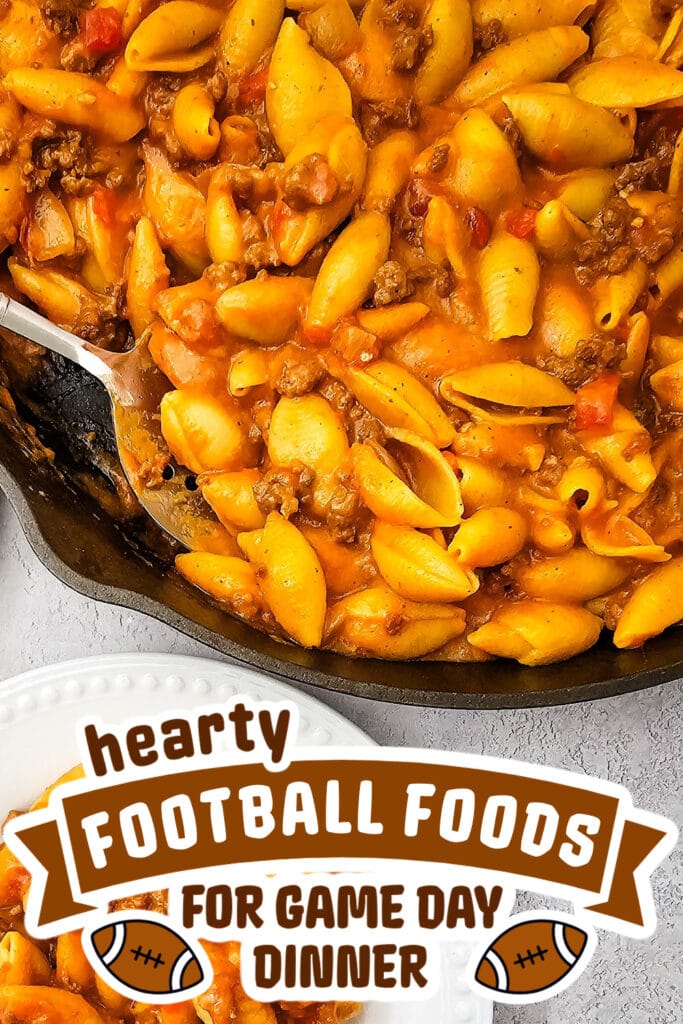 football food ideas -One Pan Cheeseburger Pasta