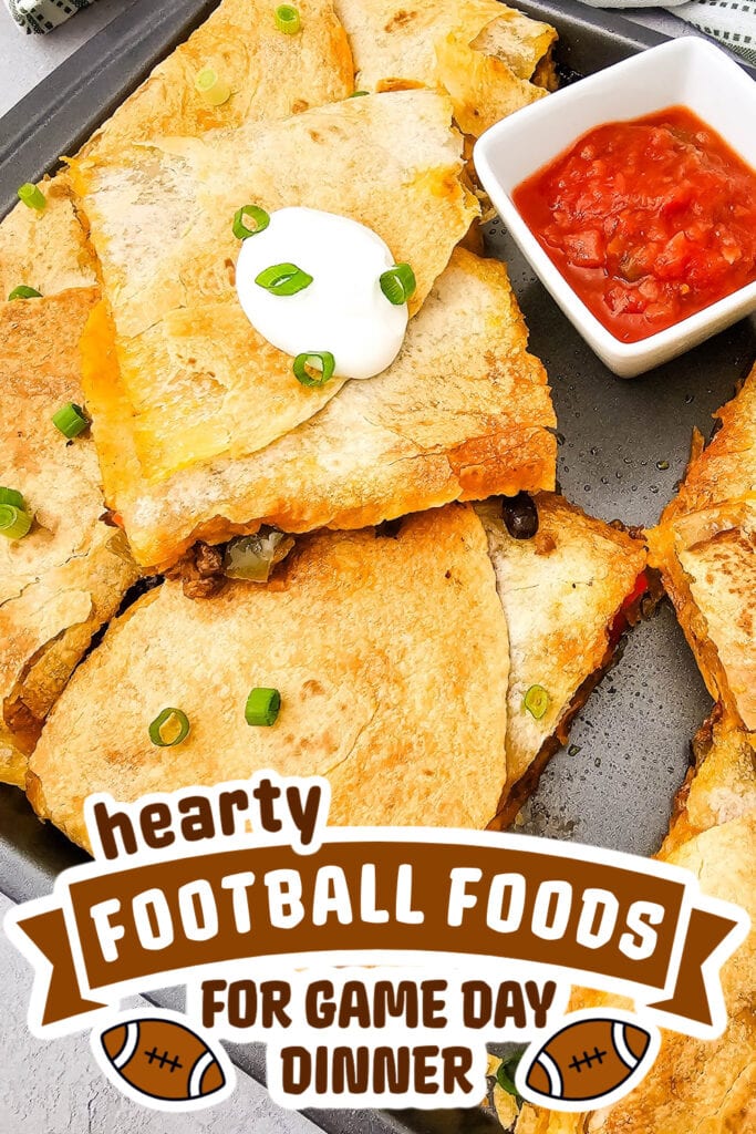 football food ideas - Sheet Pan Tex Mex Quesadillas