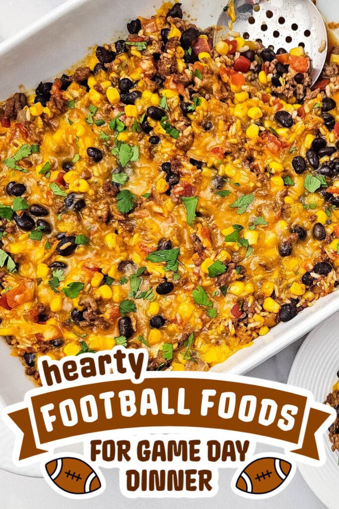 football food ideas - Taco Rice Casserole