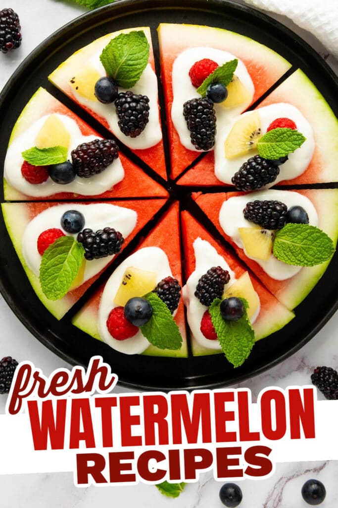 fresh watermelon recipes - Watermelon Pizza