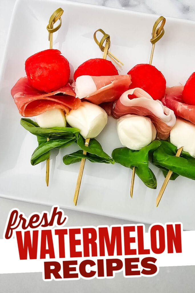 fresh watermelon recipes - Watermelon Prosciutto Skewers