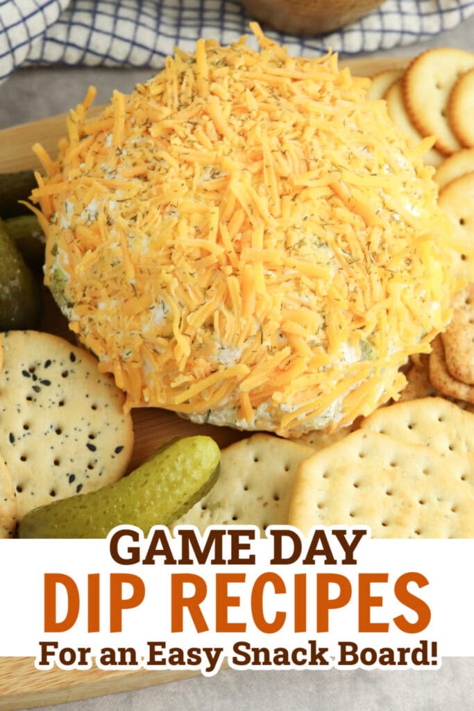 game day dips - Cheddar Pickle Cheese Ball