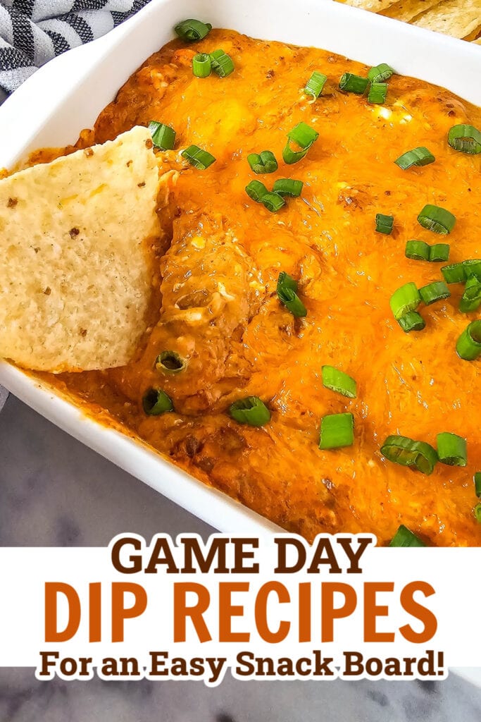 game day dips - Chili Cheese Dip