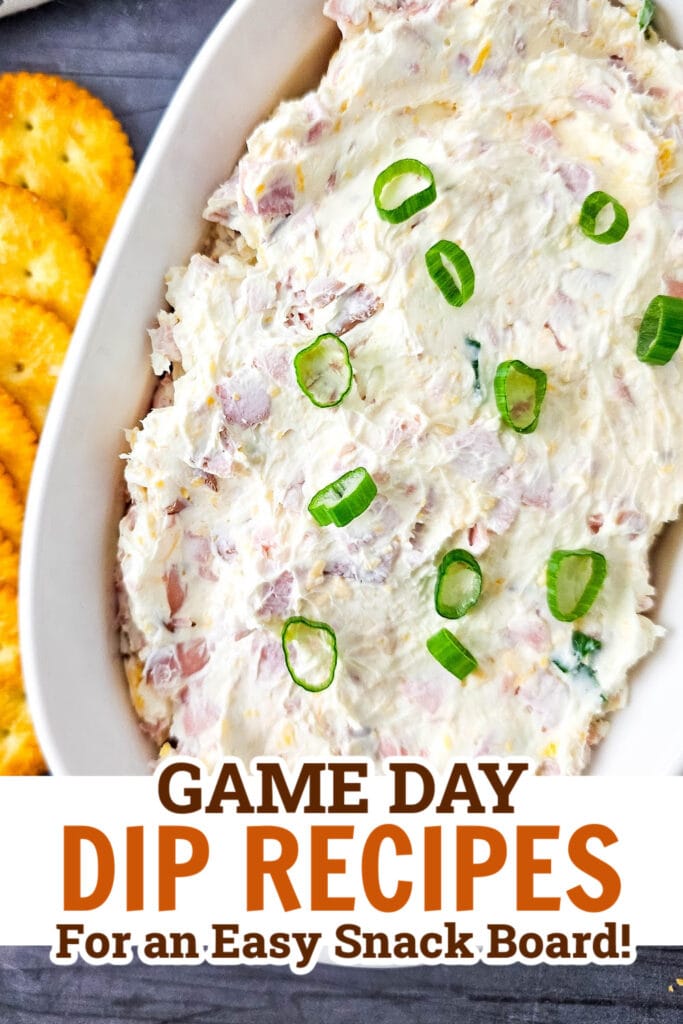 game day dips - Cold Cheesy Ham Dip