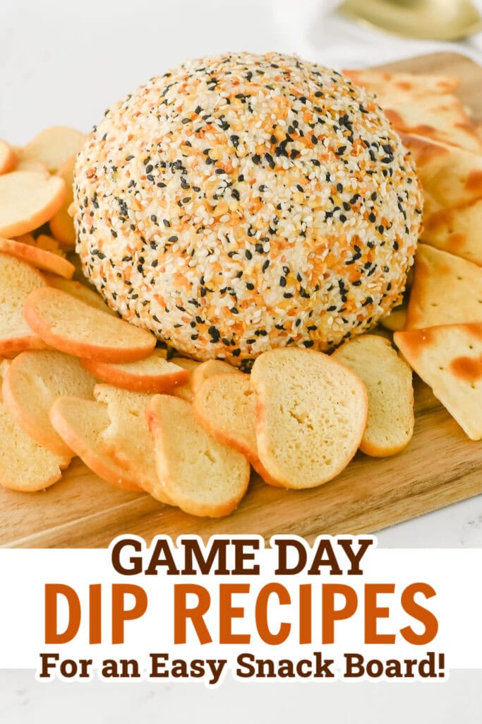 game day dips - Everything Bagel Cheeseball