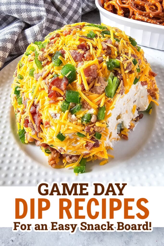 game day dips - Jalapeno Popper Cheeseball