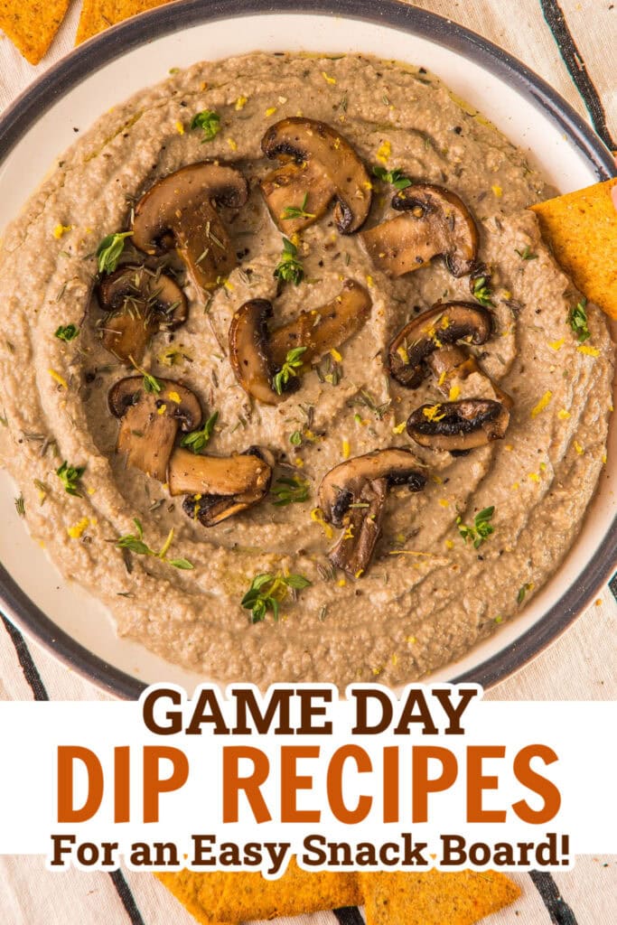 game day dips - Mushroom Hummus