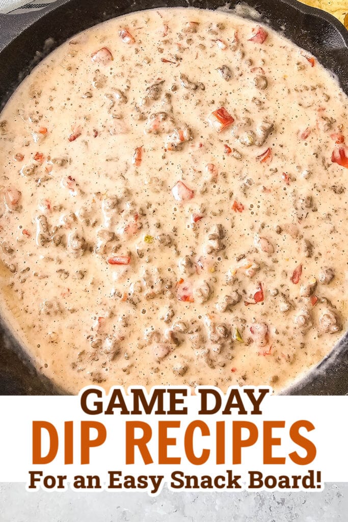 game day dips - Queso Blanco Rotel Dip
