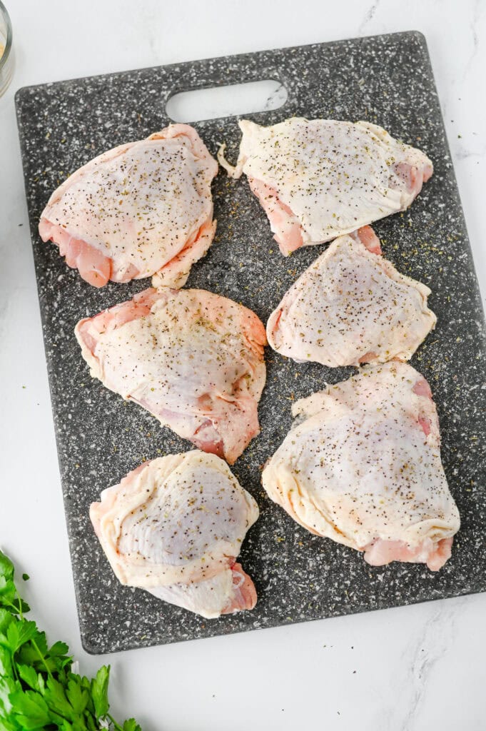 Slow Cooker Garlic Parmesan Chicken and Potatoes Process Photo