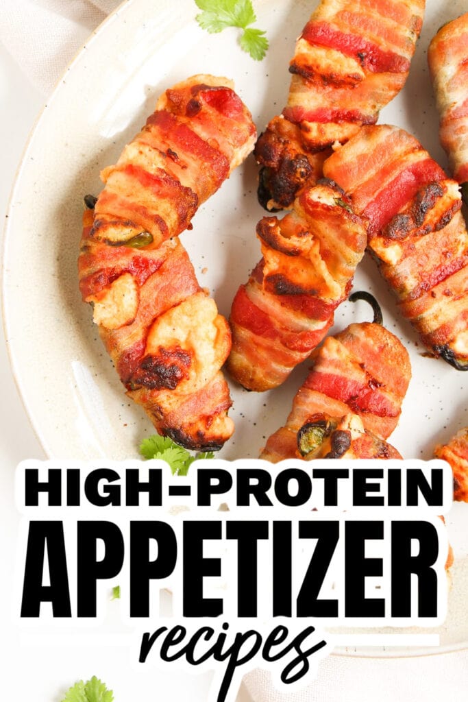high protein appetizers - Air Fryer Bacon-Wrapped Jalapeño Poppers