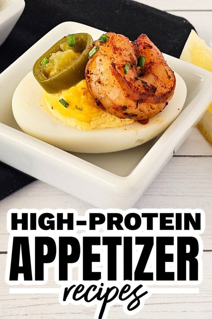 high protein appetizers - Cajun Deviled Eggs with Shrimp