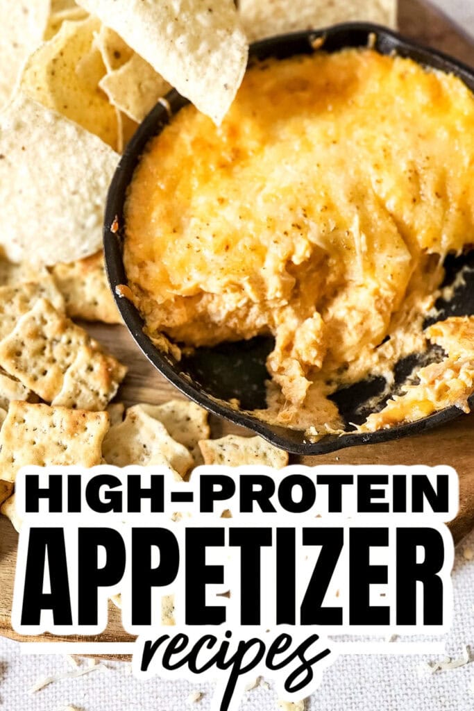 high protein appetizers - Cheesy Spicy Buffalo Chicken Dip