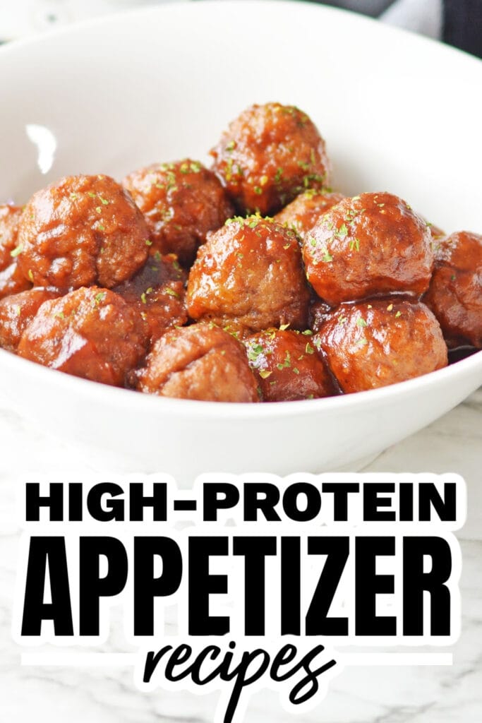 high protein appetizers - Crockpot Cranberry Meatballs
