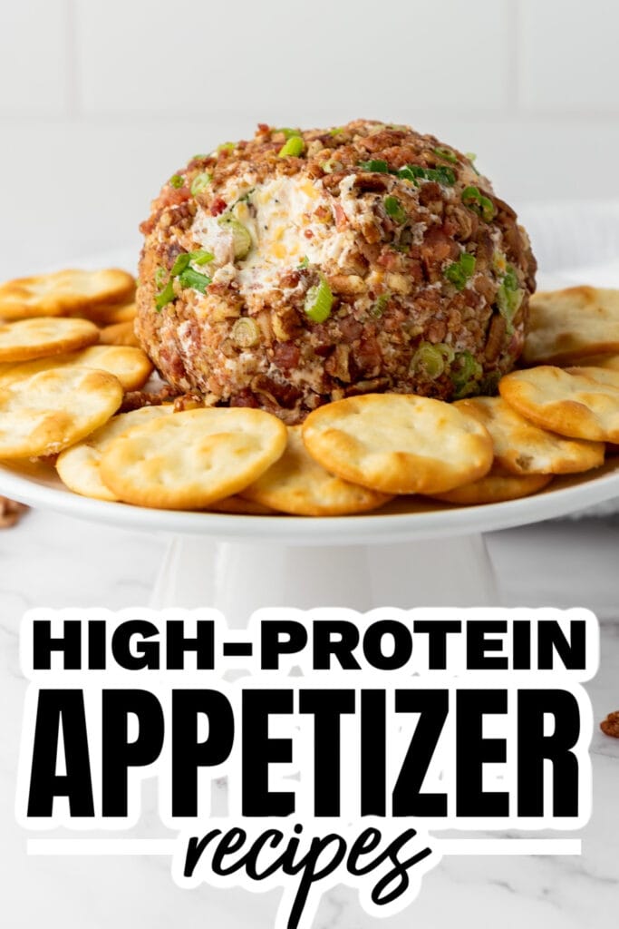 high protein appetizers - Pecan Bacon Cheeseball