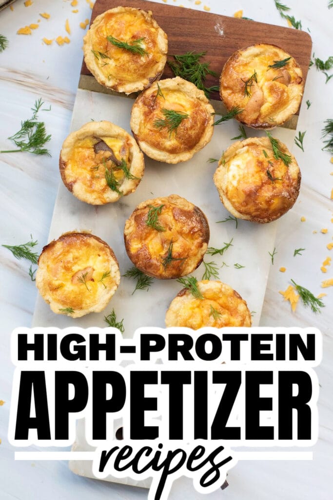 high protein appetizers - Salmon and Cheese Mini Quiches