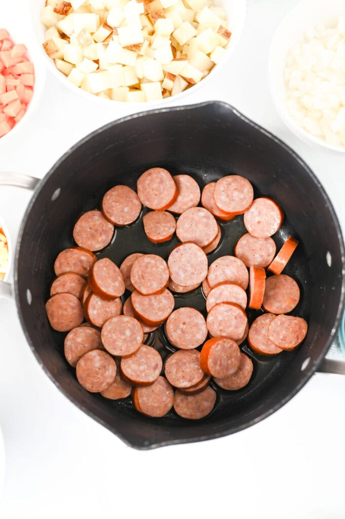 Creamy Kielbasa Potato Soup Process Photo