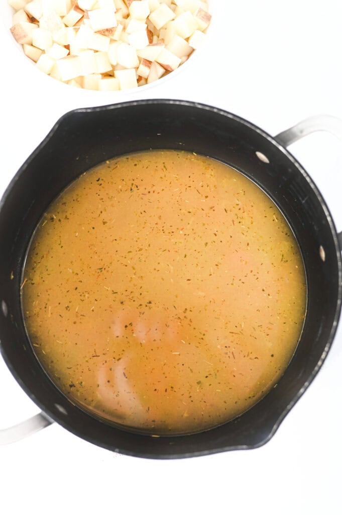 Creamy Kielbasa Potato Soup Process Photo