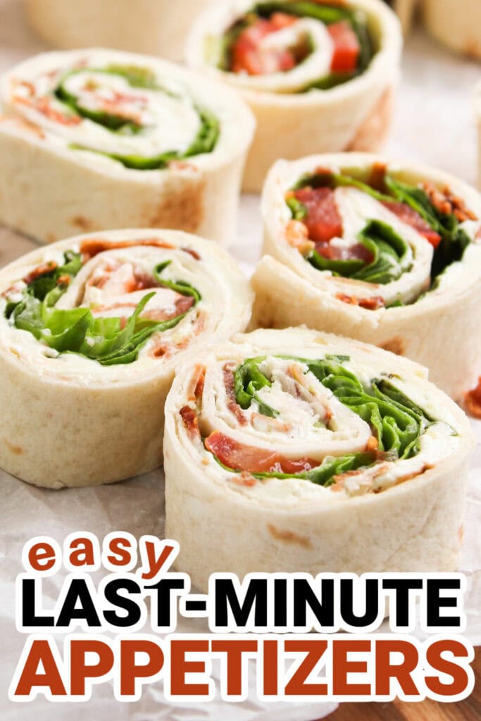 last-minute appetizers-BLT Pinwheel Sandwiches