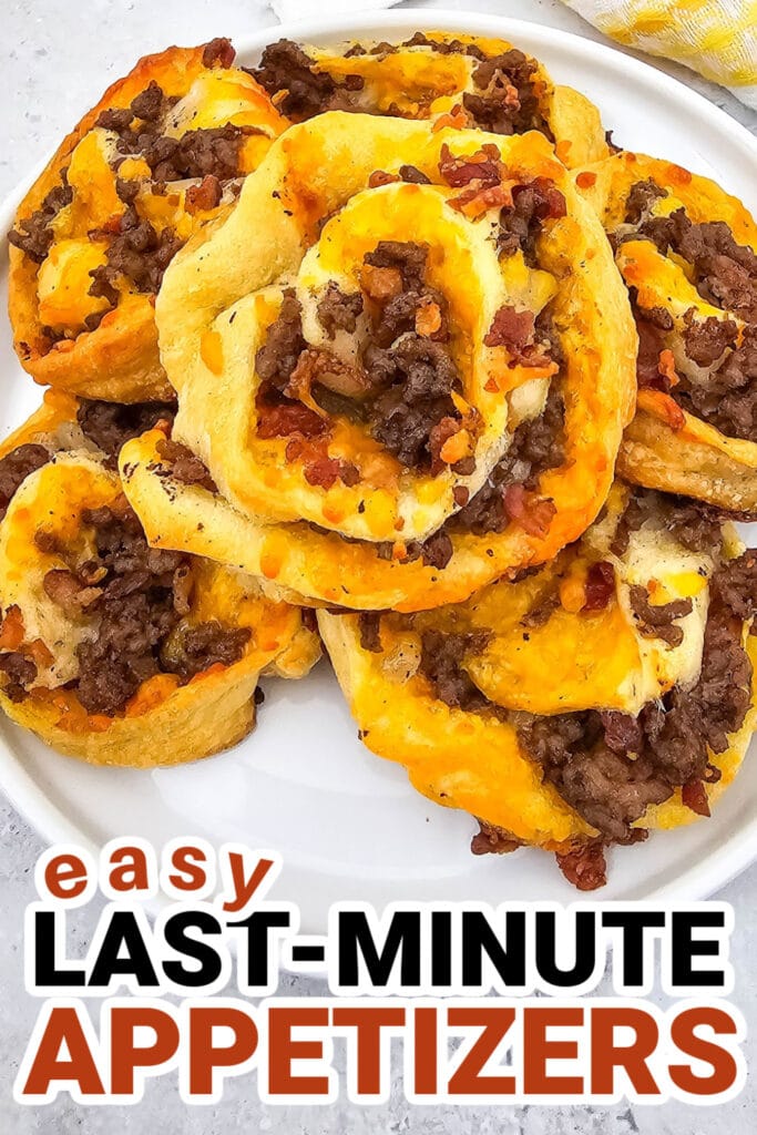 last-minute appetizers-Bacon Cheeseburger Pinwheels