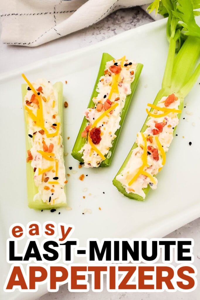 last-minute appetizers-Bacon and Cheese Stuffed Celery