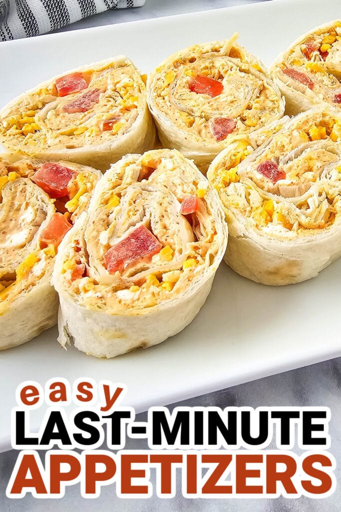 last-minute appetizers-Chicken Taco Pinwheels