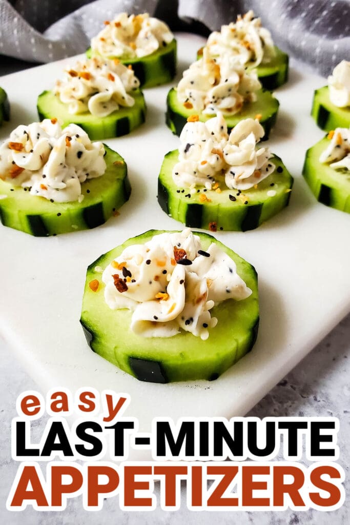 last-minute appetizers-Everything Bagel Cucumber Bites
