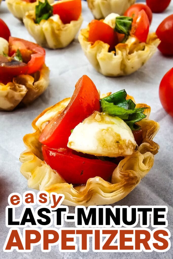 last-minute appetizers-Mini Caprese Cups