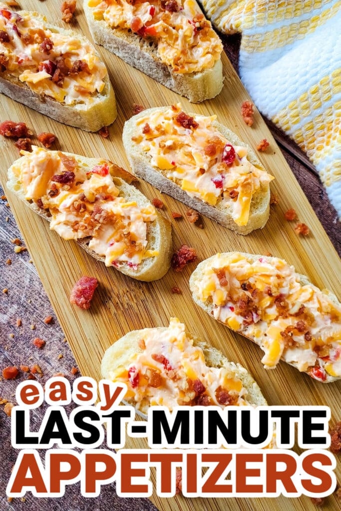 last-minute appetizers-Pimento and Cheese Bacon Crostini