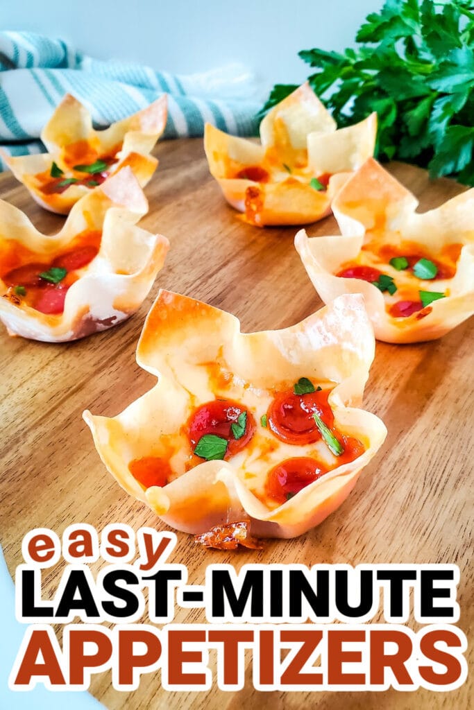last-minute appetizers-Pizza Wonton Cups