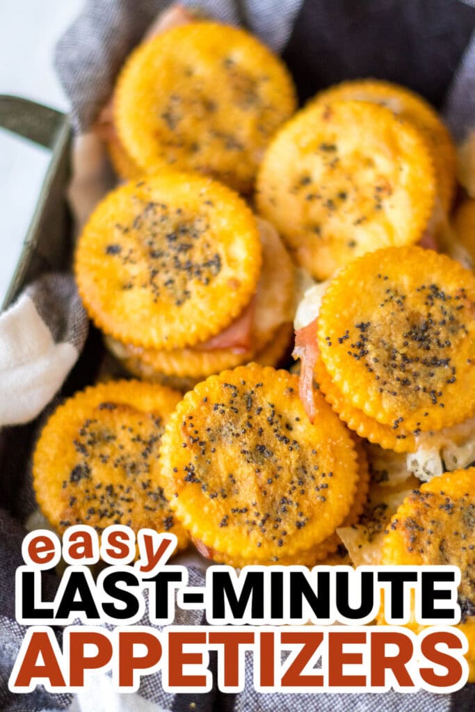 last-minute appetizers- Ritz Ham Sandwiches