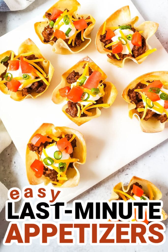 last-minute appetizers-Taco Wonton Cups