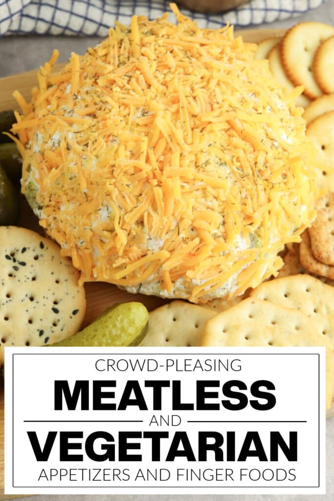 meatless and vegetarian appetizers - Cheddar Pickle Cheese Ball