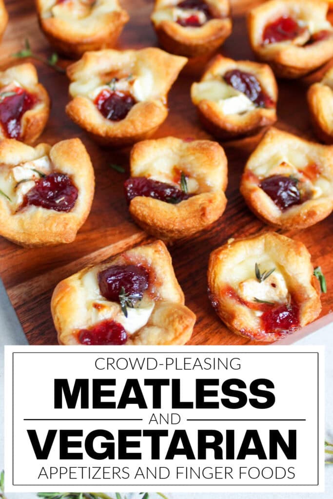 meatless and vegetarian appetizers - Cranberry Brie Bites