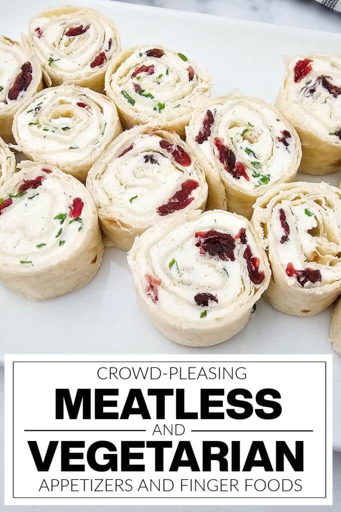 meatless and vegetarian appetizers - Cranberry Feta Pinwheels
