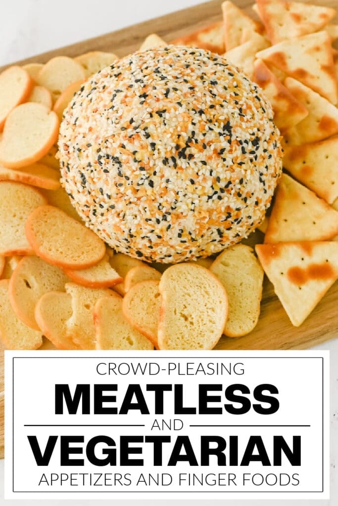 meatless and vegetarian appetizers - Everything Bagel Cheeseball