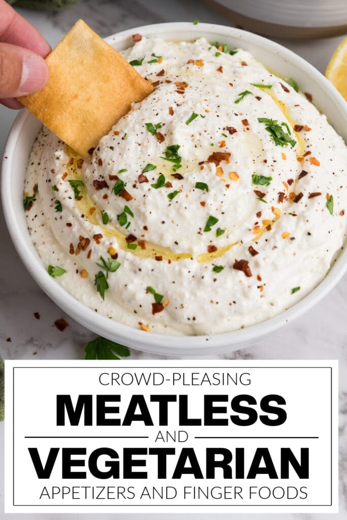 meatless and vegetarian appetizers - Lemony Whipped Feta Dip
