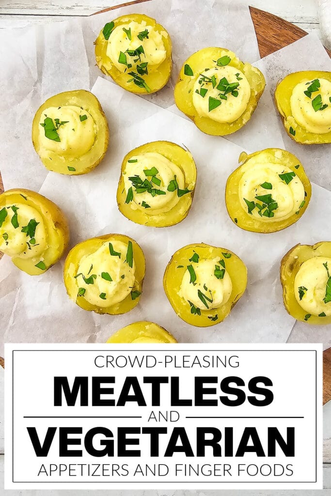 meatless and vegetarian appetizers - Mini Deviled Potatoes