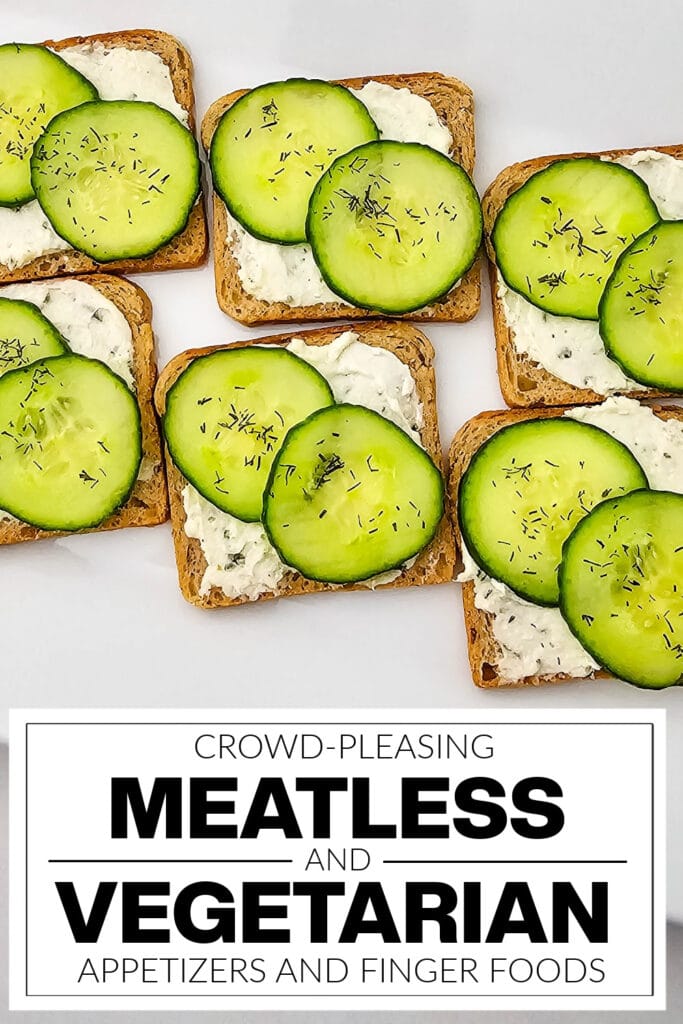 meatless and vegetarian appetizers - cucumber sandwiches