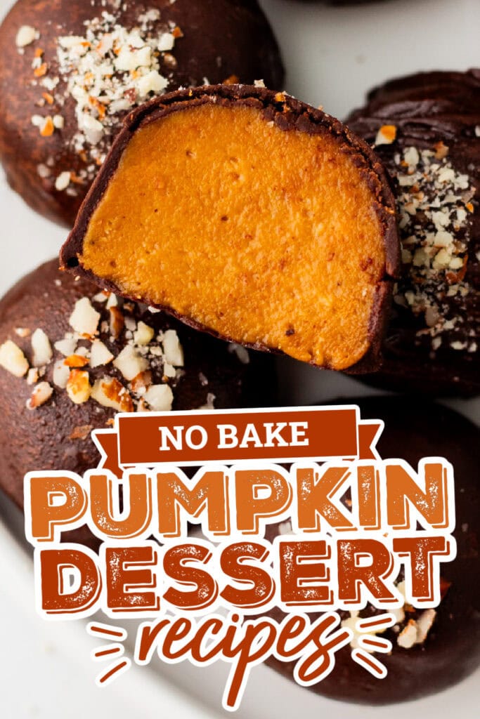 no bake pumpkin desserts - Dark Chocolate Pumpkin Truffles