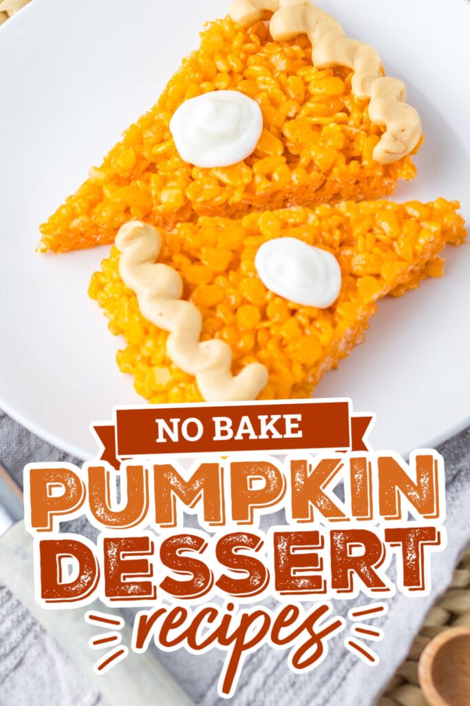 no bake pumpkin desserts - Pumpkin Pie Rice Krispies