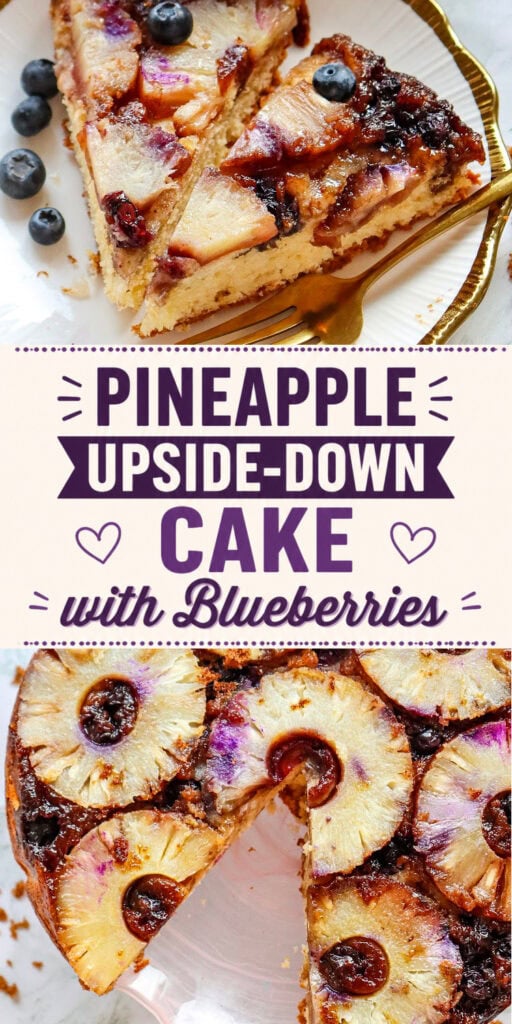 pineapple upside down cake with blueberries - blueberry dessert recipes (1)