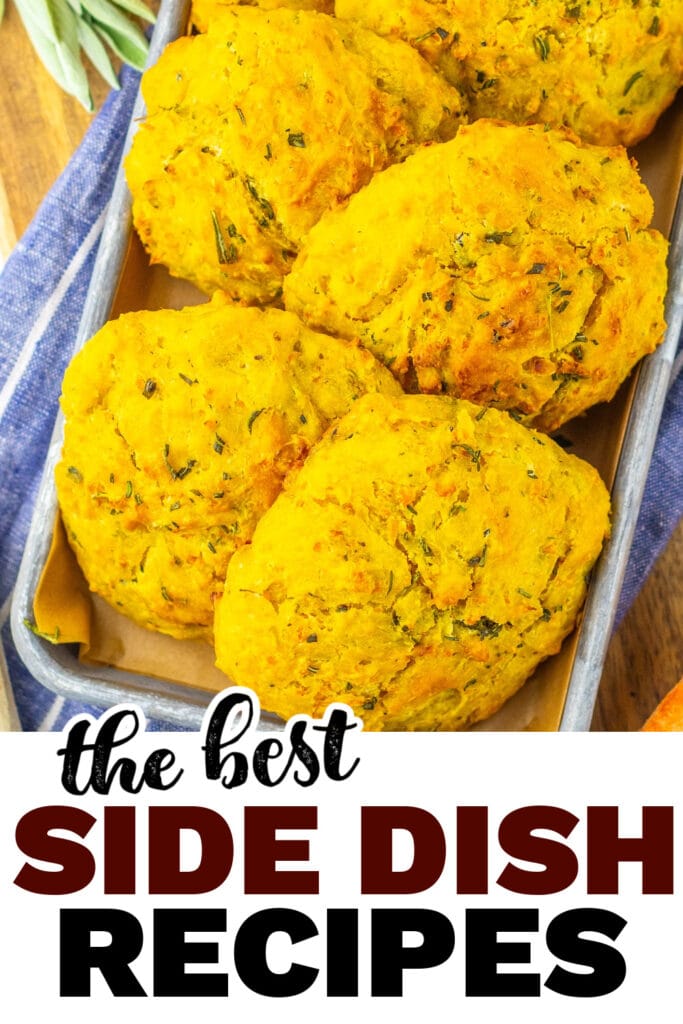 side dish recipes -Buttery Herb Stuffing Biscuits