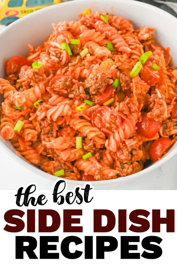 side dish recipes - Cheesy Taco Pasta Salad
